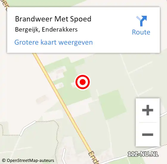 Locatie op kaart van de 112 melding: Brandweer Met Spoed Naar Bergeijk, Enderakkers op 5 maart 2023 15:31