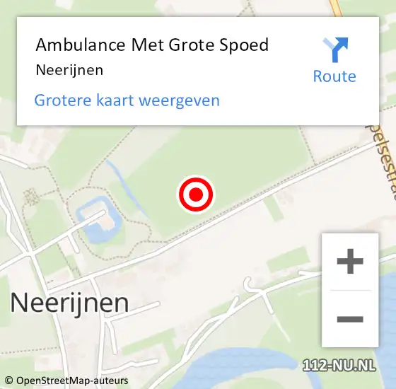 Locatie op kaart van de 112 melding: Ambulance Met Grote Spoed Naar Neerijnen op 5 maart 2023 16:51
