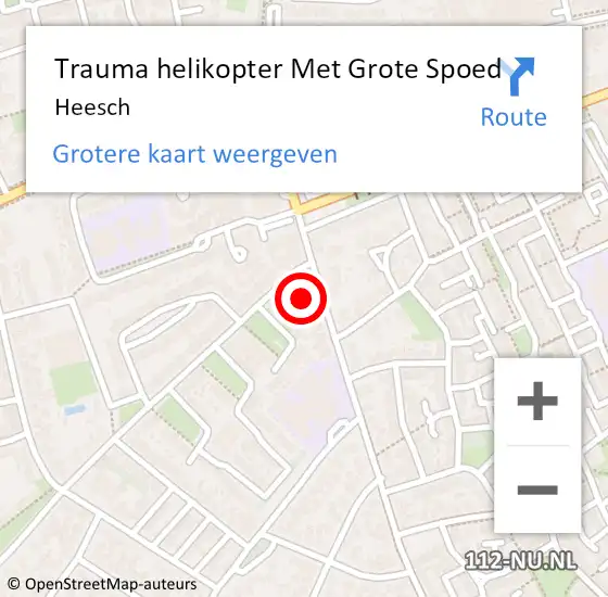 Locatie op kaart van de 112 melding: Trauma helikopter Met Grote Spoed Naar Heesch op 5 maart 2023 22:06