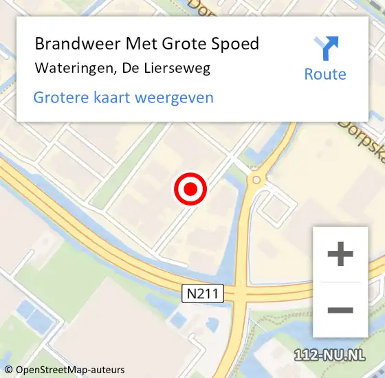 Locatie op kaart van de 112 melding: Brandweer Met Grote Spoed Naar Wateringen, De Lierseweg op 6 maart 2023 08:03