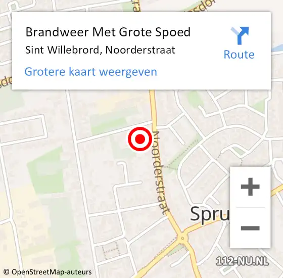 Locatie op kaart van de 112 melding: Brandweer Met Grote Spoed Naar Sint Willebrord, Noorderstraat op 6 maart 2023 08:25