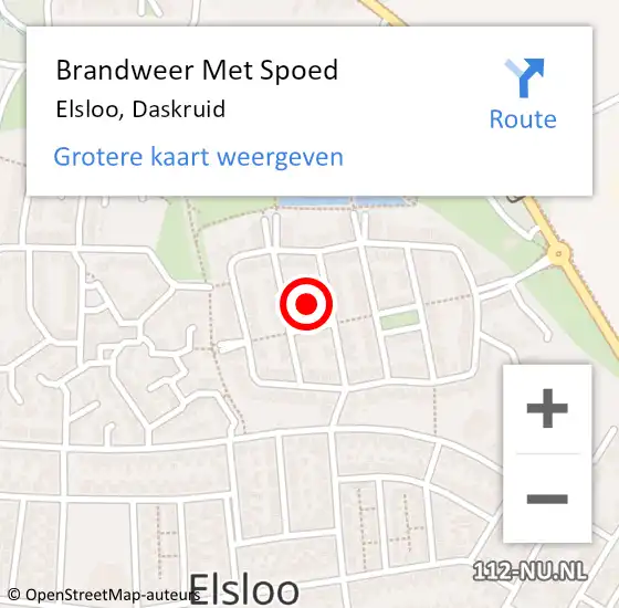 Locatie op kaart van de 112 melding: Brandweer Met Spoed Naar Elsloo, Daskruid op 6 maart 2023 12:11