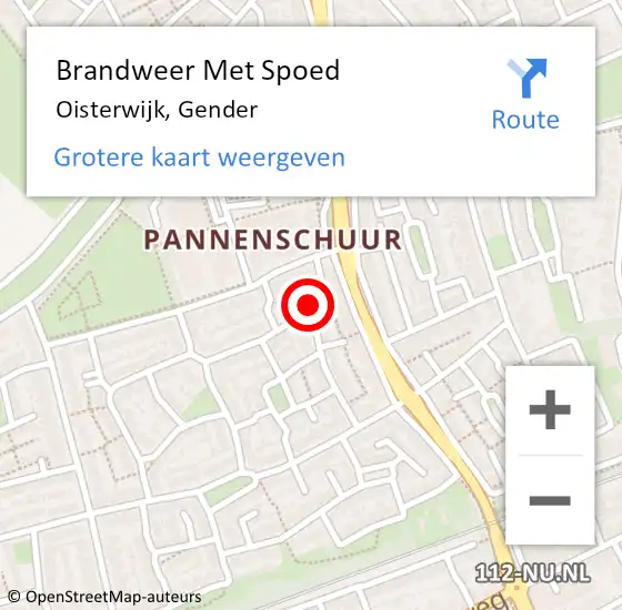 Locatie op kaart van de 112 melding: Brandweer Met Spoed Naar Oisterwijk, Gender op 6 maart 2023 16:37