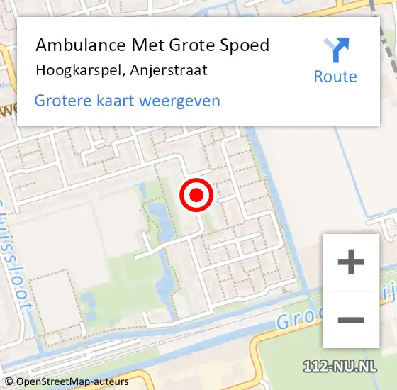 Locatie op kaart van de 112 melding: Ambulance Met Grote Spoed Naar Hoogkarspel, Anjerstraat op 6 maart 2023 18:04