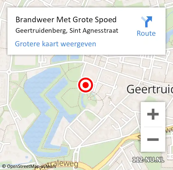 Locatie op kaart van de 112 melding: Brandweer Met Grote Spoed Naar Geertruidenberg, Sint Agnesstraat op 6 maart 2023 22:33