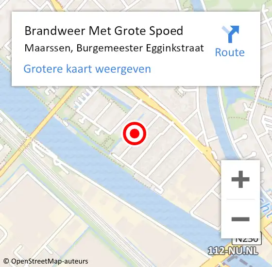 Locatie op kaart van de 112 melding: Brandweer Met Grote Spoed Naar Maarssen, Burgemeester Egginkstraat op 7 maart 2023 03:48