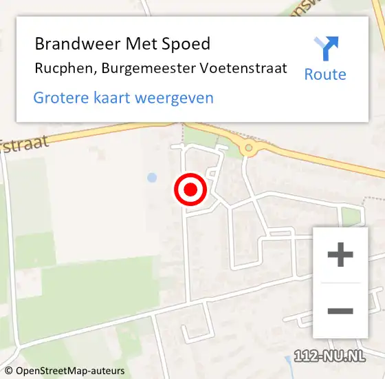 Locatie op kaart van de 112 melding: Brandweer Met Spoed Naar Rucphen, Burgemeester Voetenstraat op 7 maart 2023 10:45