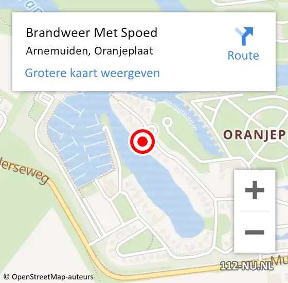 Locatie op kaart van de 112 melding: Brandweer Met Spoed Naar Arnemuiden, Oranjeplaat op 7 maart 2023 12:00