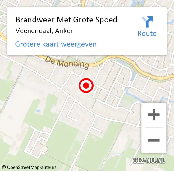 Locatie op kaart van de 112 melding: Brandweer Met Grote Spoed Naar Veenendaal, Anker op 7 maart 2023 12:02