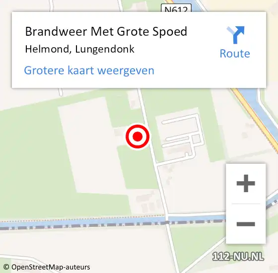 Locatie op kaart van de 112 melding: Brandweer Met Grote Spoed Naar Helmond, Lungendonk op 7 maart 2023 12:27