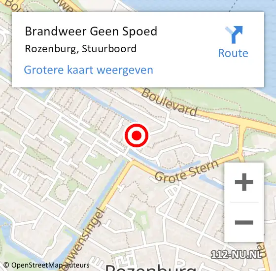 Locatie op kaart van de 112 melding: Brandweer Geen Spoed Naar Rozenburg, Stuurboord op 7 maart 2023 13:36