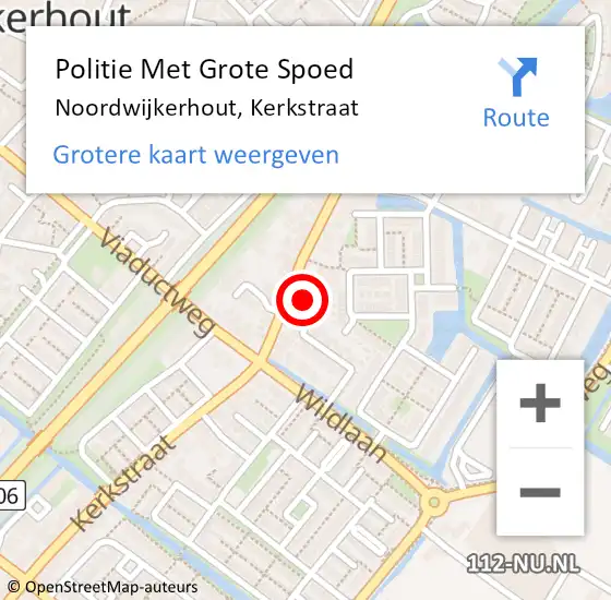 Locatie op kaart van de 112 melding: Politie Met Grote Spoed Naar Noordwijkerhout, Kerkstraat op 7 maart 2023 14:07