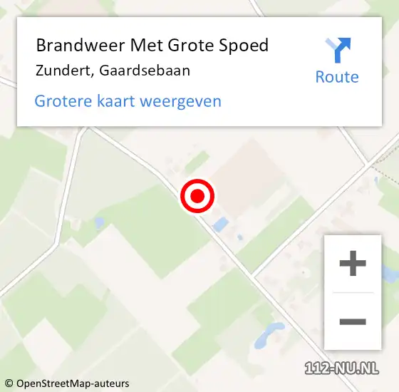 Locatie op kaart van de 112 melding: Brandweer Met Grote Spoed Naar Zundert, Gaardsebaan op 7 maart 2023 17:24