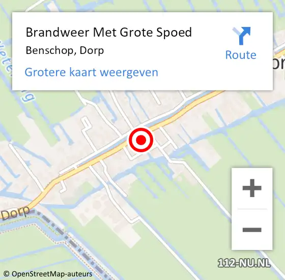 Locatie op kaart van de 112 melding: Brandweer Met Grote Spoed Naar Benschop, Dorp op 7 maart 2023 21:12