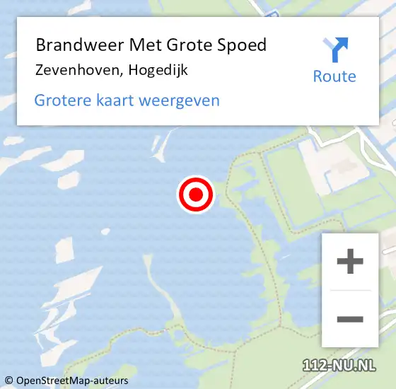 Locatie op kaart van de 112 melding: Brandweer Met Grote Spoed Naar Zevenhoven, Hogedijk op 8 maart 2023 03:52