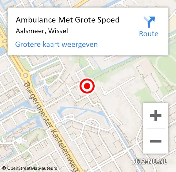 Locatie op kaart van de 112 melding: Ambulance Met Grote Spoed Naar Aalsmeer, Wissel op 8 maart 2023 08:56