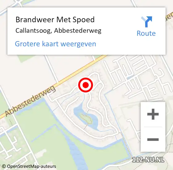 Locatie op kaart van de 112 melding: Brandweer Met Spoed Naar Callantsoog, Abbestederweg op 9 maart 2023 11:47