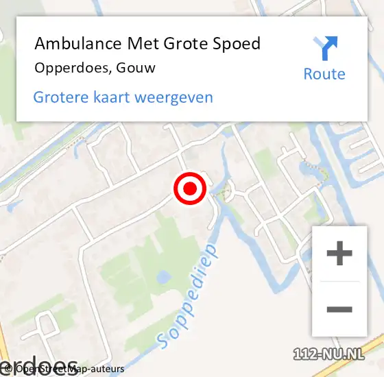 Locatie op kaart van de 112 melding: Ambulance Met Grote Spoed Naar Opperdoes, Gouw op 9 maart 2023 12:07