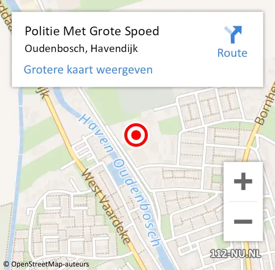 Locatie op kaart van de 112 melding: Politie Met Grote Spoed Naar Oudenbosch, Havendijk op 9 maart 2023 19:58
