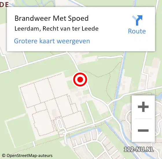Locatie op kaart van de 112 melding: Brandweer Met Spoed Naar Leerdam, Recht van ter Leede op 9 maart 2023 21:09