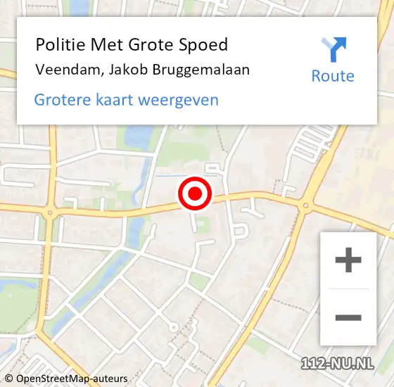 Locatie op kaart van de 112 melding: Politie Met Grote Spoed Naar Veendam, Jakob Bruggemalaan op 10 maart 2023 08:02