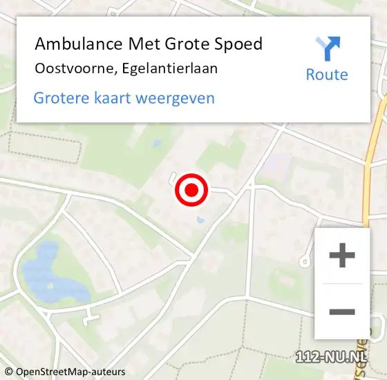 Locatie op kaart van de 112 melding: Ambulance Met Grote Spoed Naar Oostvoorne, Egelantierlaan op 10 maart 2023 15:05