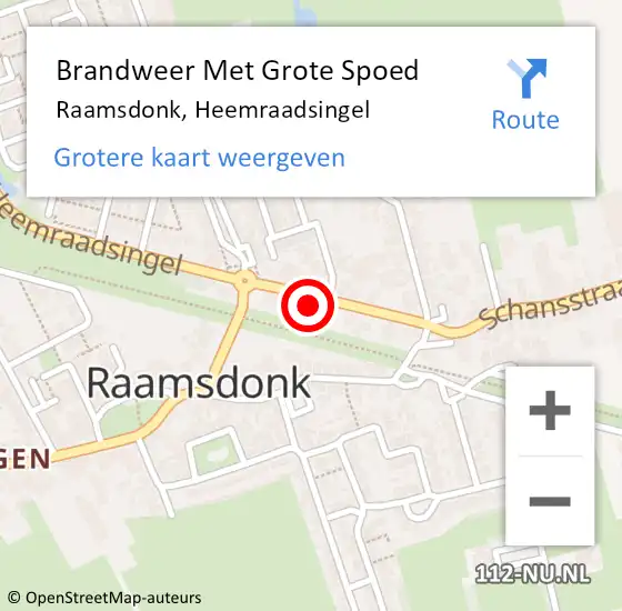 Locatie op kaart van de 112 melding: Brandweer Met Grote Spoed Naar Raamsdonk, Heemraadsingel op 10 maart 2023 15:32