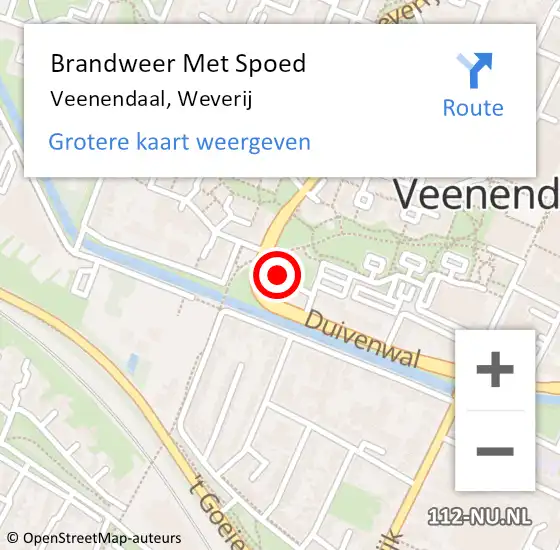 Locatie op kaart van de 112 melding: Brandweer Met Spoed Naar Veenendaal, Weverij op 10 maart 2023 16:08