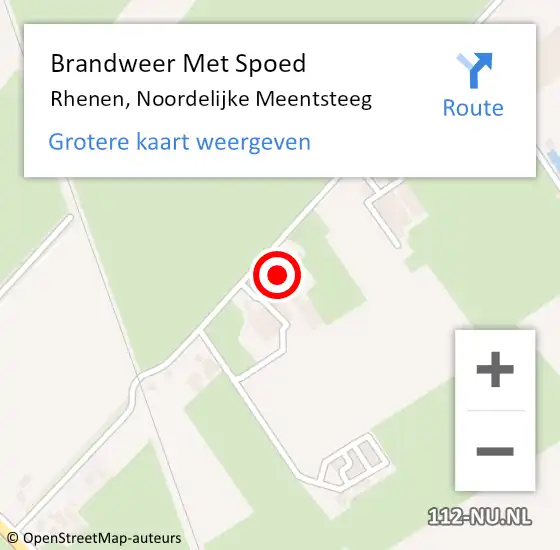 Locatie op kaart van de 112 melding: Brandweer Met Spoed Naar Rhenen, Noordelijke Meentsteeg op 10 maart 2023 16:50