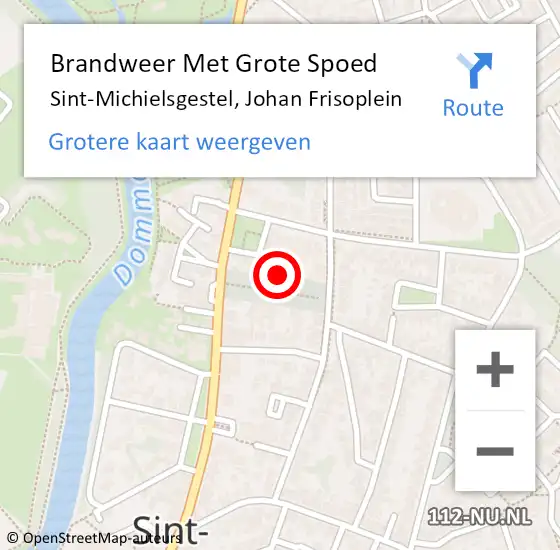 Locatie op kaart van de 112 melding: Brandweer Met Grote Spoed Naar Sint-Michielsgestel, Johan Frisoplein op 10 maart 2023 17:54