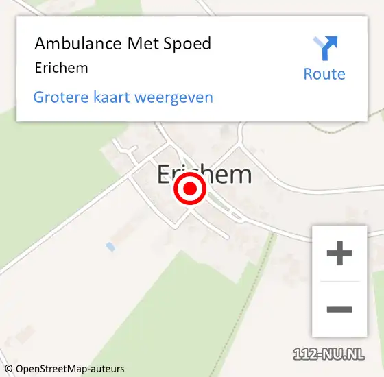 Locatie op kaart van de 112 melding: Ambulance Met Spoed Naar Erichem op 10 maart 2023 17:58