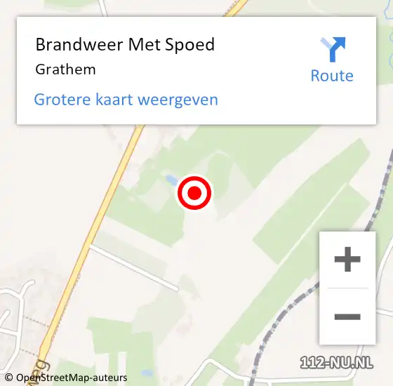 Locatie op kaart van de 112 melding: Brandweer Met Spoed Naar Grathem op 10 maart 2023 18:41