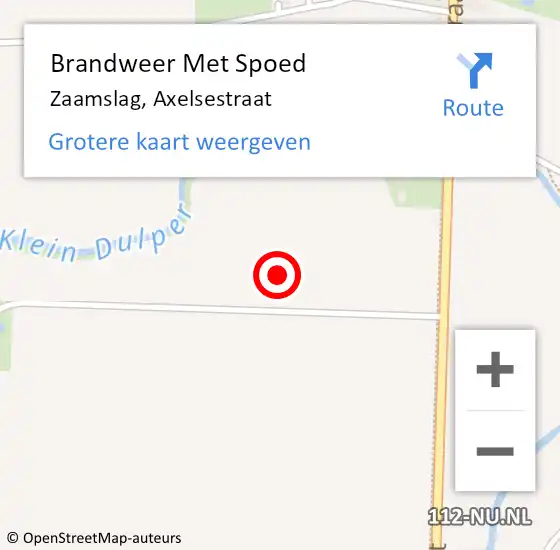 Locatie op kaart van de 112 melding: Brandweer Met Spoed Naar Zaamslag, Axelsestraat op 10 maart 2023 21:51