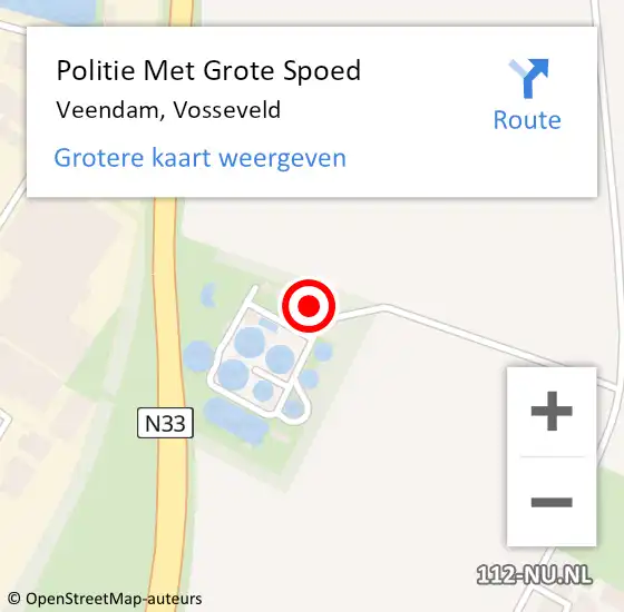 Locatie op kaart van de 112 melding: Politie Met Grote Spoed Naar Veendam, Vosseveld op 10 maart 2023 23:14