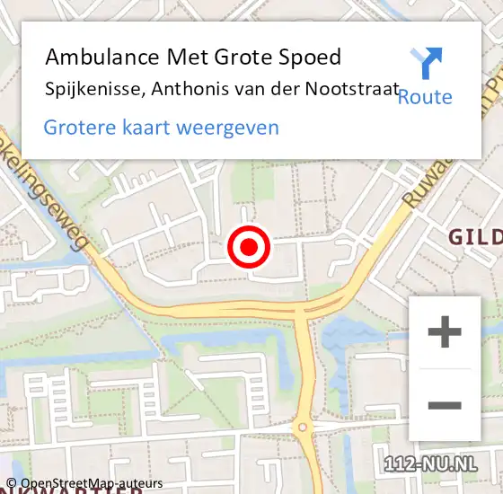 Locatie op kaart van de 112 melding: Ambulance Met Grote Spoed Naar Spijkenisse, Anthonis van der Nootstraat op 11 maart 2023 06:41