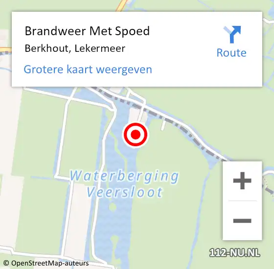 Locatie op kaart van de 112 melding: Brandweer Met Spoed Naar Berkhout, Lekermeer op 11 maart 2023 09:34