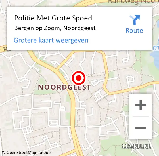 Locatie op kaart van de 112 melding: Politie Met Grote Spoed Naar Bergen op Zoom, Noordgeest op 11 maart 2023 12:35