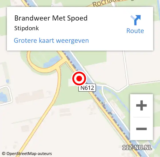 Locatie op kaart van de 112 melding: Brandweer Met Spoed Naar Stipdonk op 18 augustus 2014 15:08