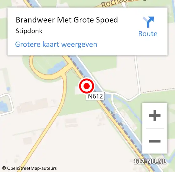 Locatie op kaart van de 112 melding: Brandweer Met Grote Spoed Naar Stipdonk op 18 augustus 2014 15:11