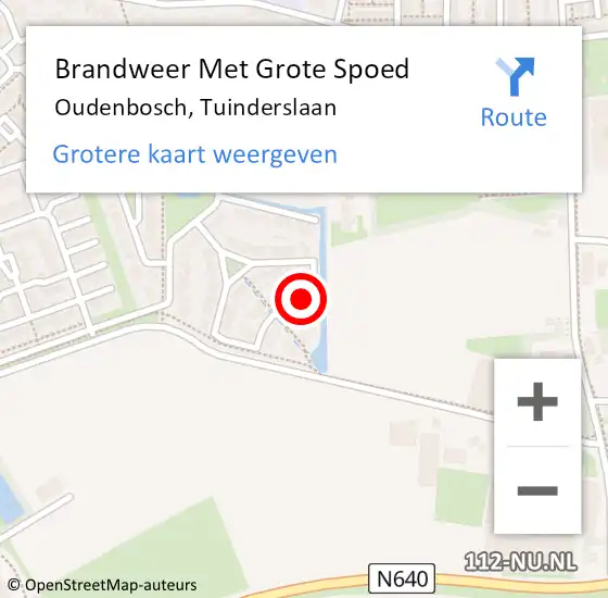 Locatie op kaart van de 112 melding: Brandweer Met Grote Spoed Naar Oudenbosch, Tuinderslaan op 11 maart 2023 18:05