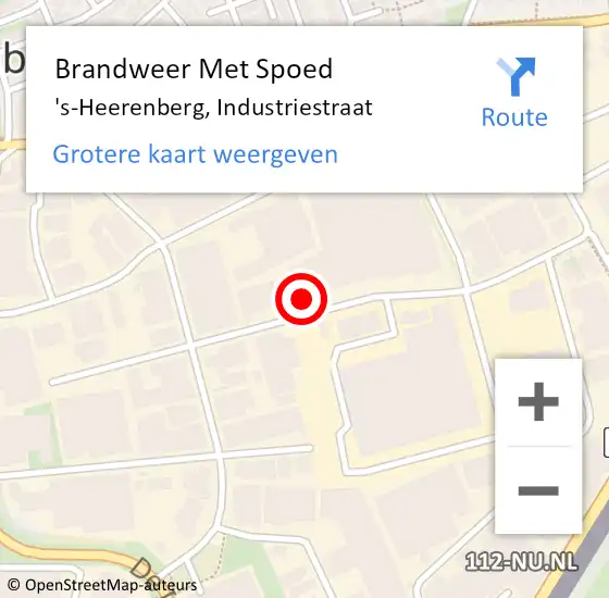 Locatie op kaart van de 112 melding: Brandweer Met Spoed Naar 's-Heerenberg, Industriestraat op 11 maart 2023 20:45
