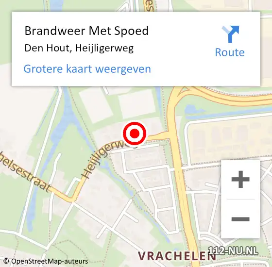 Locatie op kaart van de 112 melding: Brandweer Met Spoed Naar Den Hout, Heijligerweg op 11 maart 2023 21:22