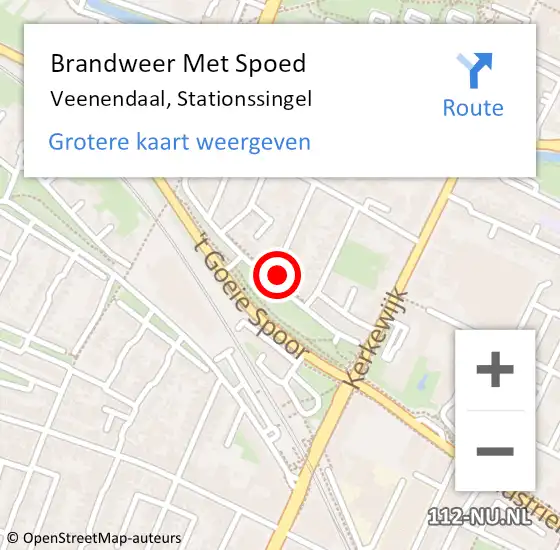 Locatie op kaart van de 112 melding: Brandweer Met Spoed Naar Veenendaal, Stationssingel op 12 maart 2023 02:29