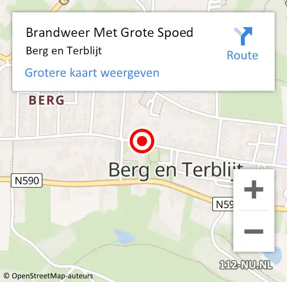 Locatie op kaart van de 112 melding: Brandweer Met Grote Spoed Naar Berg en Terblijt op 12 maart 2023 04:01