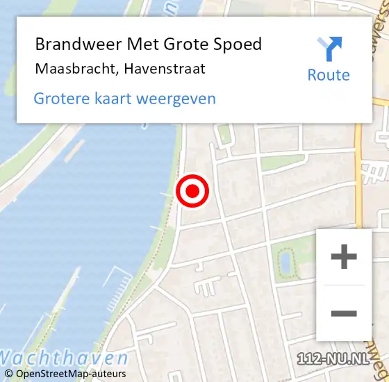 Locatie op kaart van de 112 melding: Brandweer Met Grote Spoed Naar Maasbracht, Havenstraat op 12 maart 2023 08:21