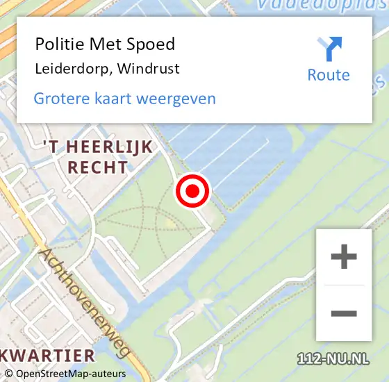 Locatie op kaart van de 112 melding: Politie Met Spoed Naar Leiderdorp, Windrust op 12 maart 2023 13:16