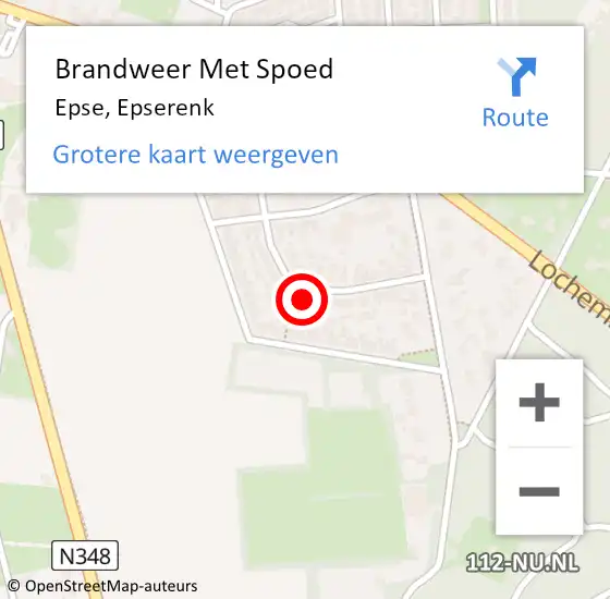 Locatie op kaart van de 112 melding: Brandweer Met Spoed Naar Epse, Epserenk op 12 maart 2023 15:46