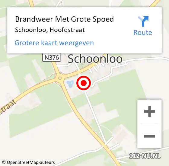 Locatie op kaart van de 112 melding: Brandweer Met Grote Spoed Naar Schoonloo, Hoofdstraat op 12 maart 2023 17:37