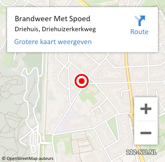 Locatie op kaart van de 112 melding: Brandweer Met Spoed Naar Driehuis, Driehuizerkerkweg op 12 maart 2023 23:31