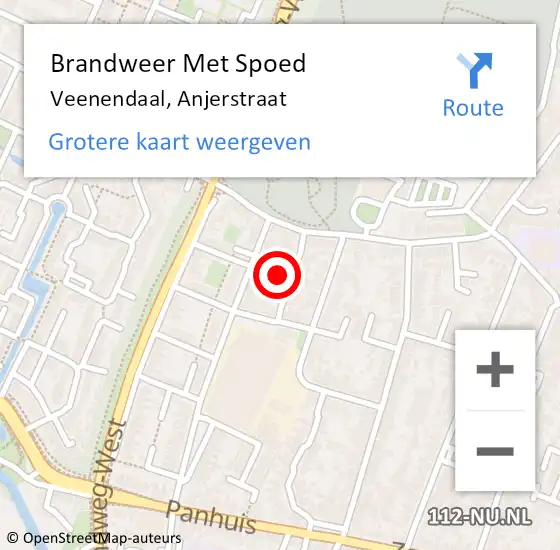 Locatie op kaart van de 112 melding: Brandweer Met Spoed Naar Veenendaal, Anjerstraat op 13 maart 2023 13:57